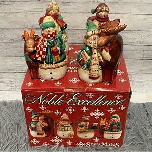 Vintage NEW Noble Excellence Snow Mates Set of 4 Ornaments